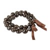 Hawaiian Lei Necklace of Dark Brown Kukui Nuts