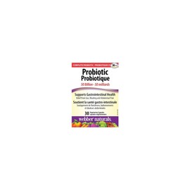 Webber Naturals Probiotic 50 Billion Active Cells, 10 Probiotic Strains, 30 Capsules, For Digestive Health, Vegetarian