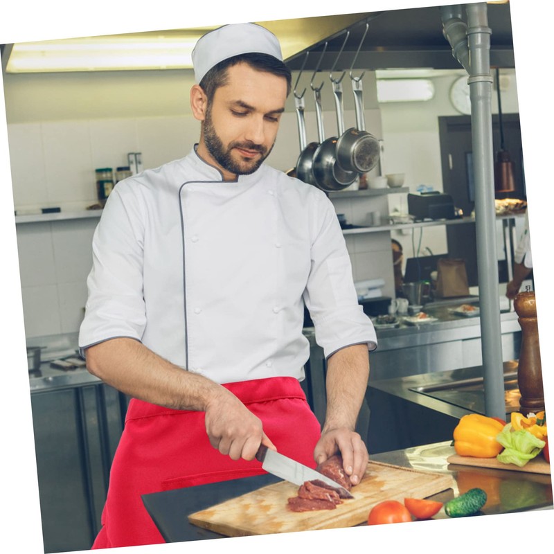 Anneome Practical Cooking Apron Half Length Kitchen Apron for Restaurant