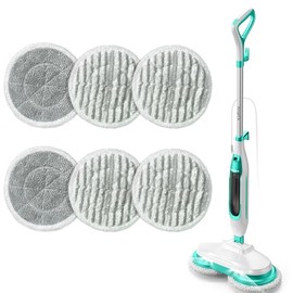 Angtra 6 Pack Steam Mop Replacement Pads For Angtra FS07 Steam Scrub All-In-One Scrubbing Steam Mop Soft Scrub Washable Pads