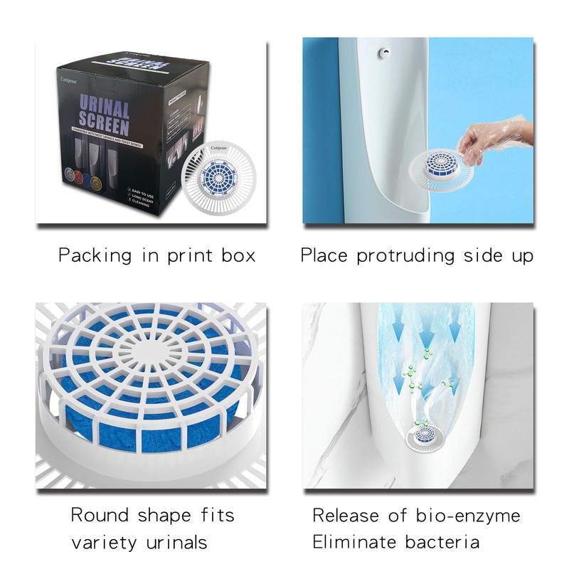 Urinal Screen Deodorizer 12 Pack, Urinal Cakes Ocean Breeze Long-Lasting
