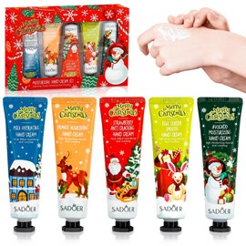 Hand Cream Foot Cream Set, 5 Pieces Moisturising Cream for Dry Cracked Hands, Hand Cream Christmas Gifts for Women Men, Advent Calendar Filling Autumn/Winter Hand Creams 5 x 30 ml