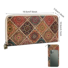 CorkAllin Cork Purse for Women - Vegan Purse Women's Purse, Purse, Animal Protection, Environmental Protection, Sustainable Purse, Women's with Zip, Long Purse, Large, 02, Classic