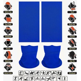 Cutewing 10PCS Royal Blue Gator Masks Unisex Tube Bandanas Buffs Ourdoor Face Mask Seamless Neck Gaiter Elastic Multi Headwear Magic Headband Face Cover Sport Sweatband with UV Resistant
