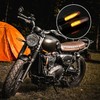 4PCS Motorcycle LED Turn Signal Flowing Water Light Amber Blinker