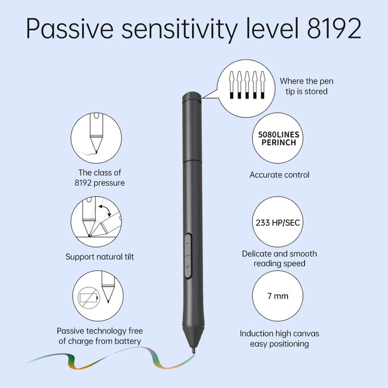 10moons T503 Graphics Tablet Digital Drawing Tablet with 5*3 inch