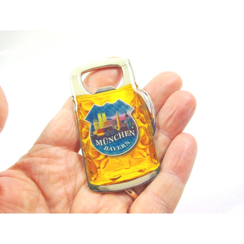 Munich Bottle Opener Magnet Metal Souvenir Germany Frauenkirche Marienplatz
