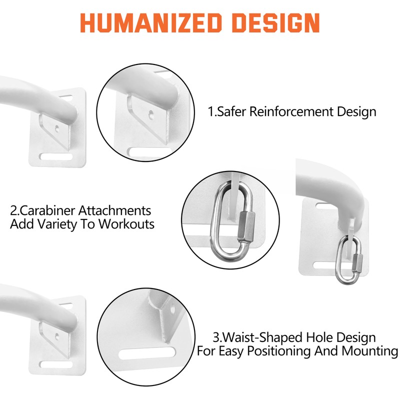 Pull Up Bar Wall Mounted, Heavy Duty 600lbs Capacity Chin