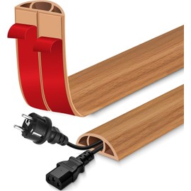 Menetop Wiring Cover, Cord Cover, Cable Cover, Floor, Wiring Mall, PVC, Flame Retardant Material, Insulated, Shockproof, Free Cut, Double Sided Tape Included, Cable Hide, Floor Cord Cover, Cord