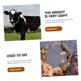 Hohopeti 2pcs Pet Dog Bells Brass Pet Collar Pendants for Dogs Cattle Sheep Lightweight Easy to Install Sturdy Wear-Resistant Design for Various Animals