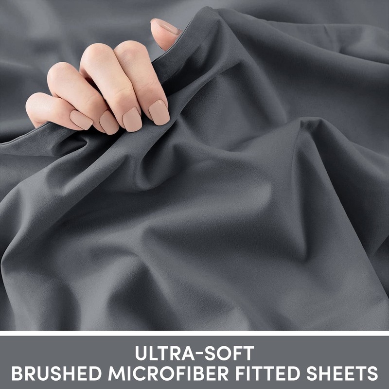 Moonlight Bedding Double Fitted Sheet - 25cm Deep Pockets Ultra