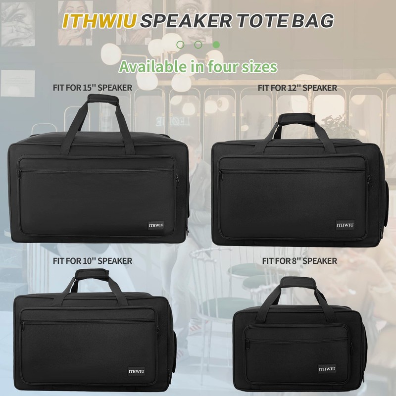 ITHWIU Speaker Carrying Bag with Thickened Sponge for Compact 10"