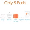 PopYum 9 oz Orange Anti-Colic Formula Making/Mixing/Dispenser Baby Bottle with