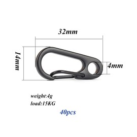 Jrzyhi Pack of 30 Mini Carabiner Buckle Spring Backpack Clasps Spring Carabiner Climbing Clips Snap Carry Carabiner Hook Tiny SF Spring Snap Key Ring Hook for Camping Outdoor