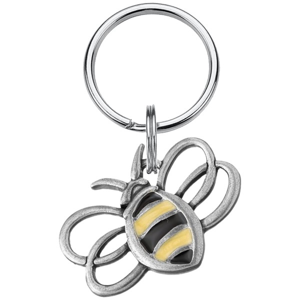 DANFORTH - Bee Keychain Handcrafted Pewter - Bumble Bee/Honey Bee