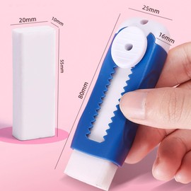 Eraser, Pack of 4 Erasers, Retractable Eraser, Stationery, Eraser, Children's Party Bag, Push Pull Rubber Eraser for Children, School, Office Supplies, Stationery