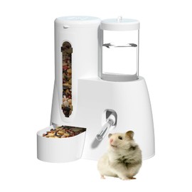 Botella de agua 2 en 1 para hámsteres: comedero automático, dispensador de agua antigoteo para pequeños animales, para hámsteres enanos sirios, jerbos, ratones, erizos, accesorios para jaula