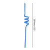 10 Pcs Spiral Reusable Plastic Straws Long Drinking Straws for