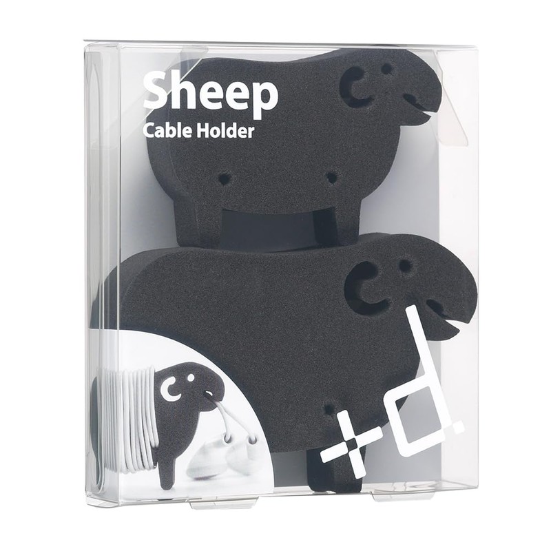 +d Cable Holder Sheep Sheep White d-990-WH