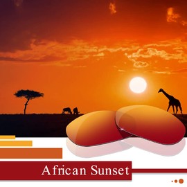 HiCycle2 Polarized Replacement Lenses for Oakley Monster Dog Sunglasses, fiery red