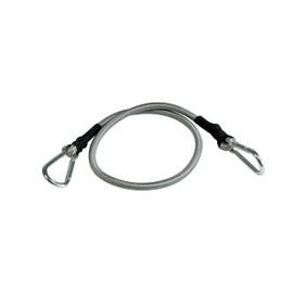 Windhager Spring Hook Expander Rope Safety Elastic Rope Tarpaulin Rope Sailing Tightener Lobster Fastening Hooks (Pack of 4), 70 cm, Black, 70x3.5x3.5 cm 10979
