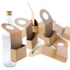 Logbuch-Verlag 5 Bottle Tags for Filling Kraft Paper Wine Bottles Box Christmas Pendant Door Pendant for Hotel Room Fillable
