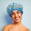 Bodylife Shower Cap Reusable Bath Cap Double Layered Waterproof Seahorse