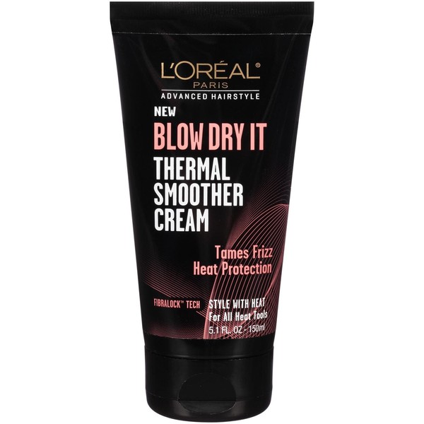 L'Oreal Paris Advance Hairstyle Blow Dry It Thermal Smoother Cream - 5.1 oz