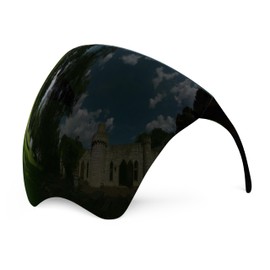 mayoken® Full Face Shield Sunglasses, Futuristic Anti-Glare Sun Protection Visor for Men & Women, Anti-Fog Mirror Shield Lens, Lightweight & Comfortable Black Transparent