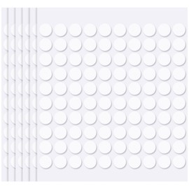 SmallCat 600pcs Foam Dual-Adhesive Dots, Self-Adhesive Mini Foam Dot Circles, Round EVA Tape for Wall Decoration Poster Greeting Cards Birthday Cards Invitation DIY Crafts- White