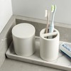 JO LAVIE White Toothbrush Holder for Bathrooms – Modern Resin
