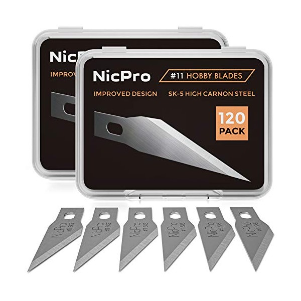 Nicpro 240PCS Hobby Blades Set, Art Excel Utility #11 Blades