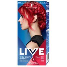Schwarzkopf Live Ultra Brights Hair Colour 092 Pillar Box Red, Pack of 2