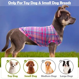 PET SHOW 4 Pack Paw Bone Printed Dog Clothes Shirts Soft Vest Lightweight Sleeveless Cats Doggies T-Shirts Puppies Tank Top Tee for Small Medium Dogs White Black Pink Blue (Large, Pink for Girls)