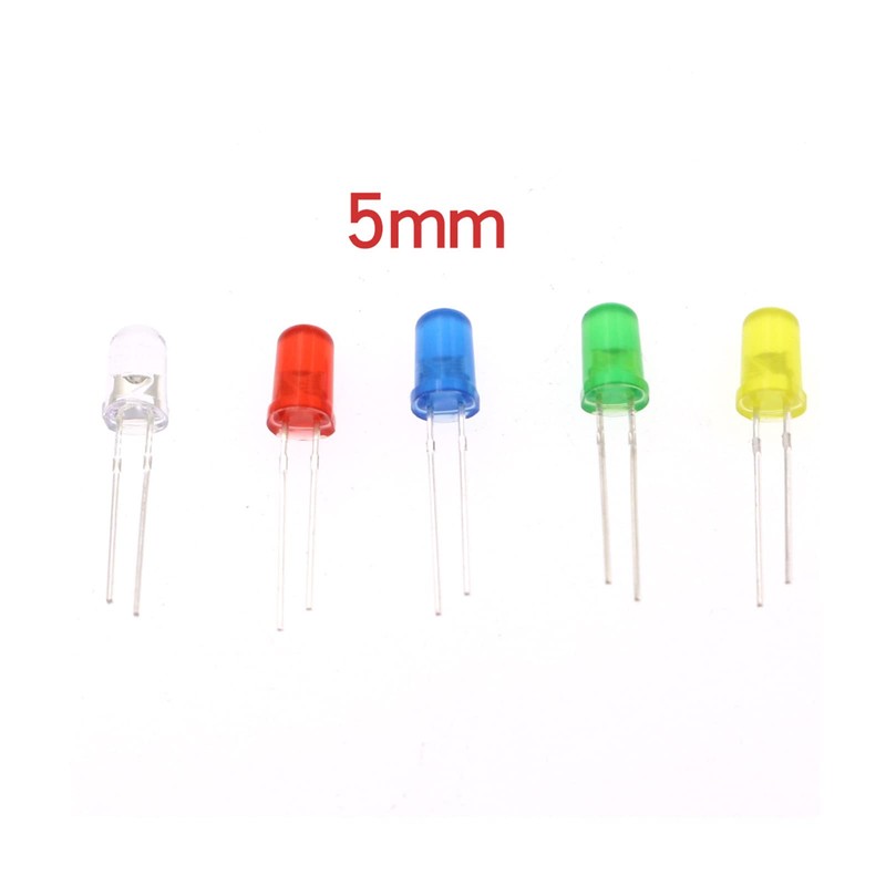 300Pcs 3mm 5mm LED Diodes Emitting White Yellow Red Green