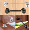 ZiYuya 2PCS Hook and Eye Latch Door Lock, Stainless Steel