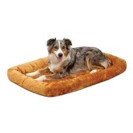 Midwest Cinnamon Pet Bed Mat For Large Breeds 42 Inch Dog Bed With Bolsters