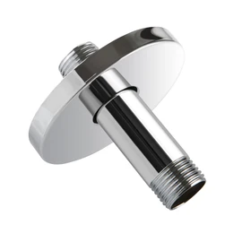 Straight Shower Arm with Flange, Ceiling Mount 3 Inches Rain Shower Head Arm Extension Replacement with Anti-Scratch Escutcheon Plate, DOLGABA Polished Chrome