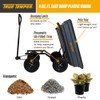 True Temper Poly Garden Cart Wagon, Easy Dump Design, 4