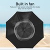 Cooling Fan Umbrella UV Guard Sun Blocking 2600mAh USB Rechargeable