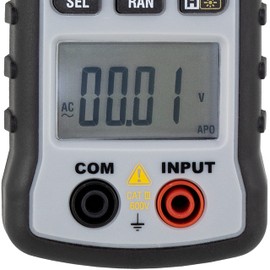 Voltmaster DCM 1 Digital Clamp Ammeter CAT III 600 V, Multifunction Meter with Closed Head DC and AC Voltage up to 600 V AC/DC, Universal, LC Display, Grey