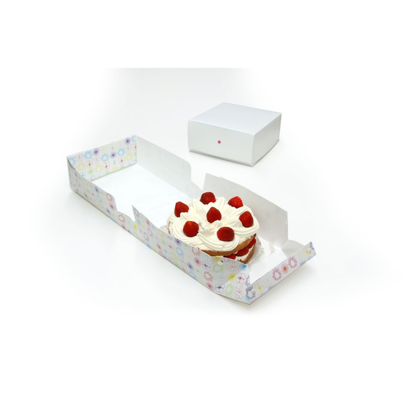 ホーショー 折りたためる フラットケーキボックス フラワー 「くり返し使える」 410-KB-FL