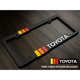 CCG Toyota Heritage Striped License Plate Frame Fits Tacoma Taco Tundra 4Runner FJ