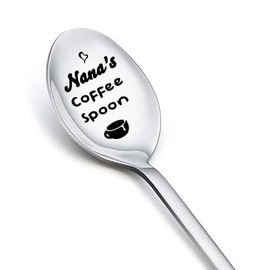 Nana Motehr Day Gifts from Grandson Granddaughter Nana's Coffee Spoon for Women Grandma Grandmother Tea Coffee Spoons for Nanny Nana Birthday Gifts for Nannie Engraved Spoon Gifts for Coffee Lovers