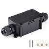 COOLWEST IP66 Junction Box Waterproof Outdoor 2 Cable PG9 Black