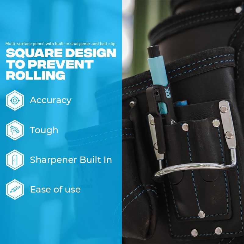 OX TOOLS Pro Tuff Carbon Marking Pencil | Pencil Holder