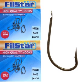 PRO FILSTAR 20 Pieces Fishing Hook Set N10 - Carp Fishing Hooks - Carp Fishing Accessories - Barb Carp Fishing Reversed Hooks - Carp Rigs - Fishing Accessories - Method Feeder - Accessories