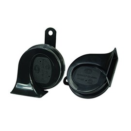 HELLA 011225831 Black 12V BX Trumpet Horn Kit(Universal Fit)