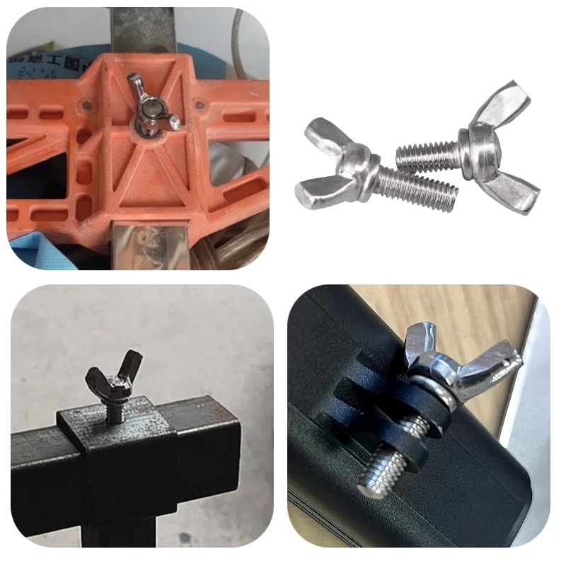 10pcs M6*20MM Butterfly Wing Bolts Stainless Steel Wing Nuts and