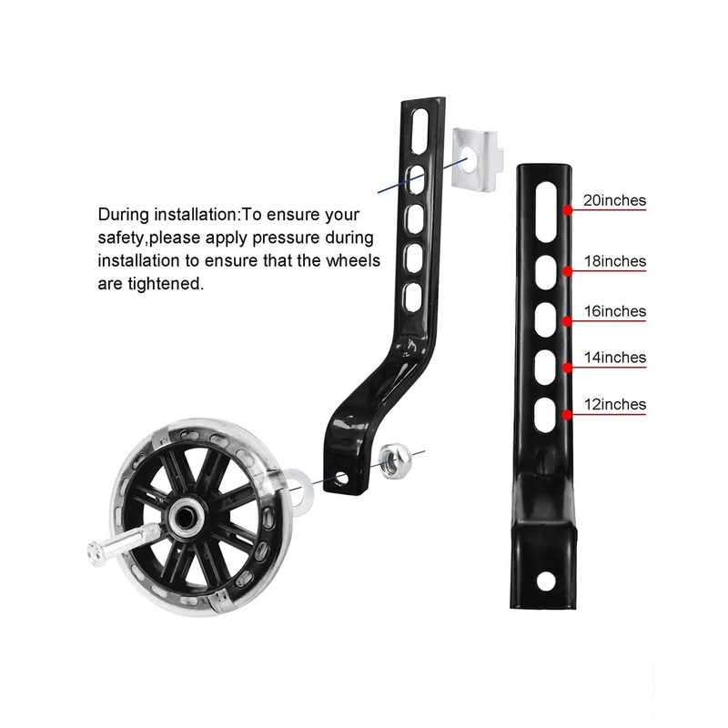 VeloGo Training Wheels for Kids Bike - Compatible with 12/14/16/18/20